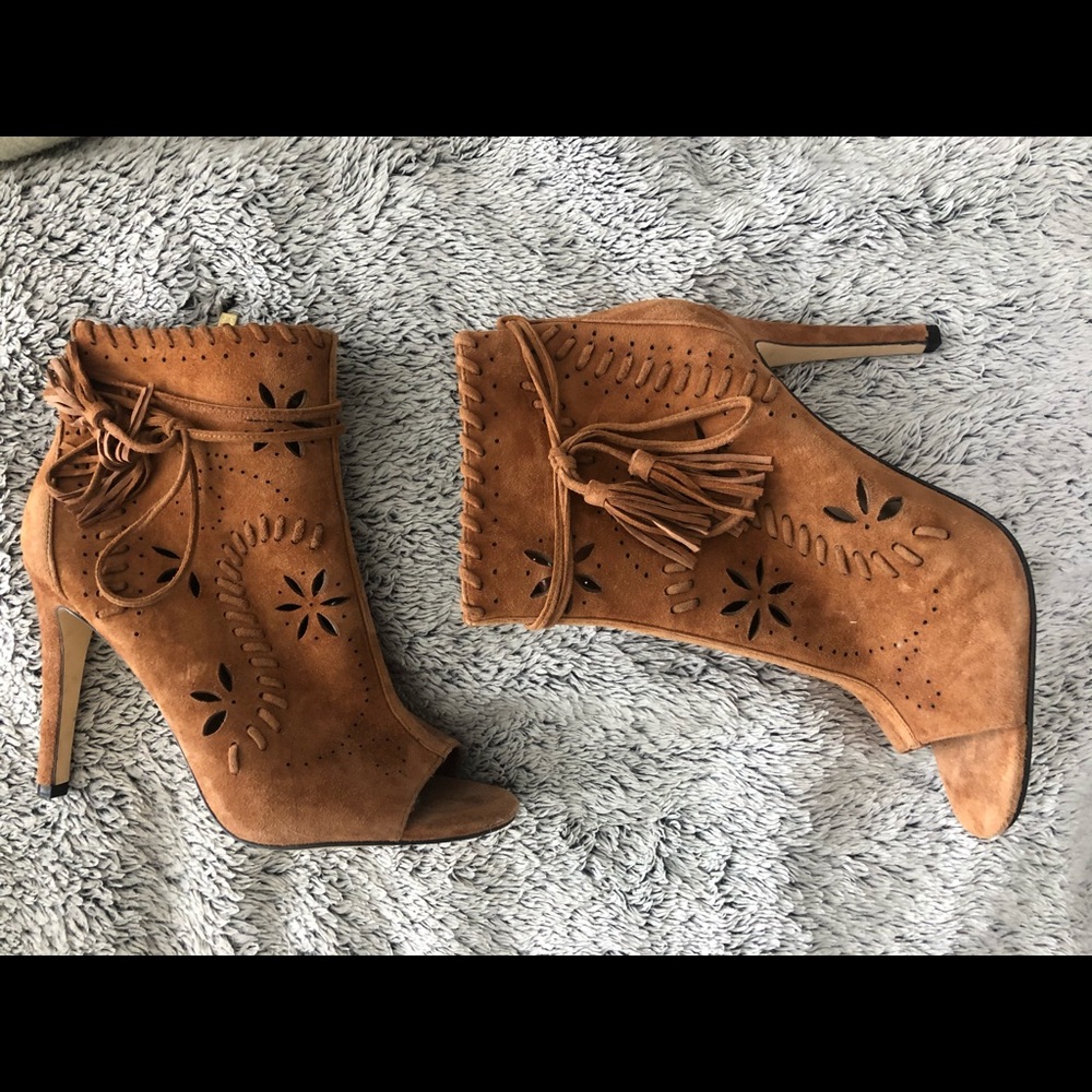 Ivanka Trump Daner Leather Open Toed booties